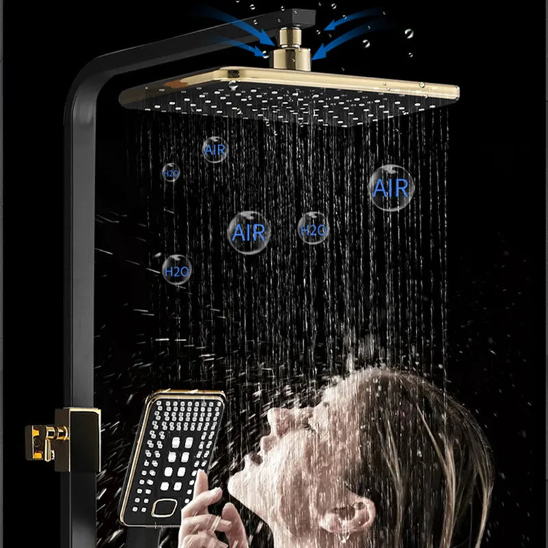 Luxury Cold Digital Bathroom Shower System Thermostatic Brass