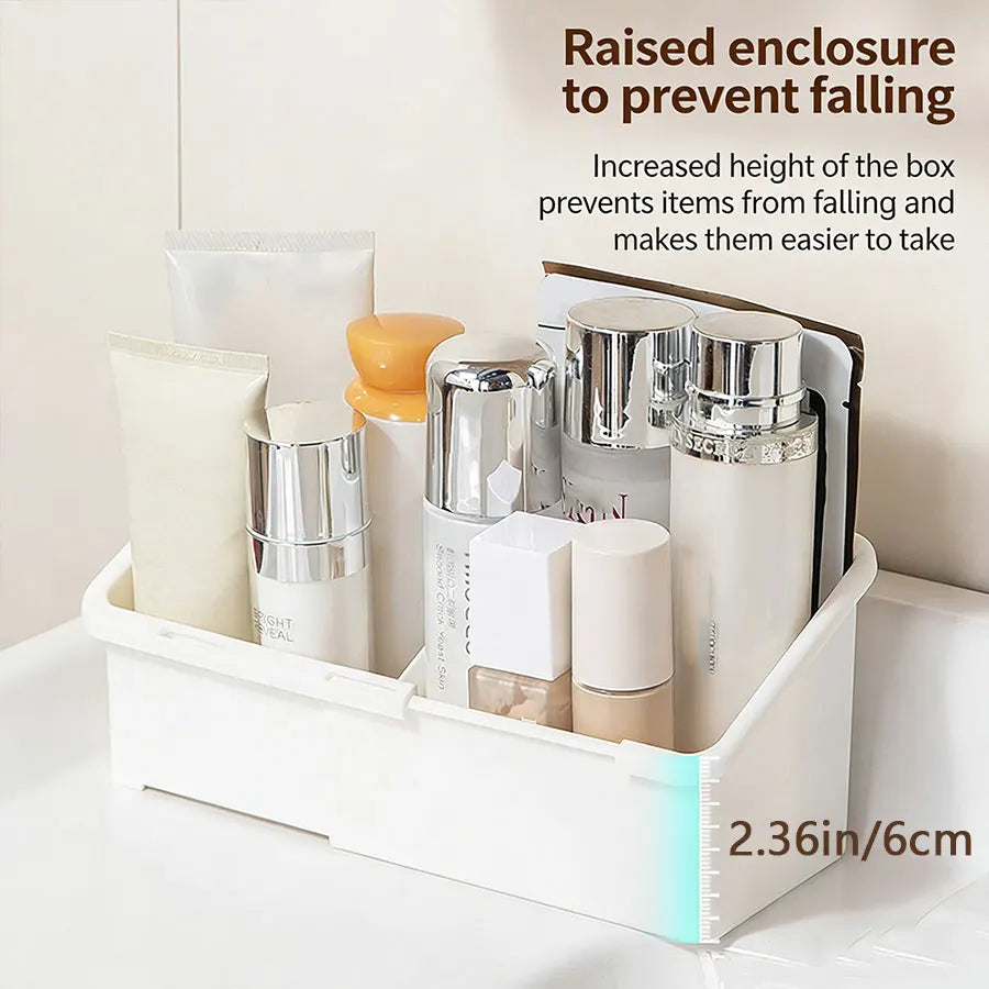 1/2/4pcs Mirror Cabinet Expandable Cosmetic Storage Box