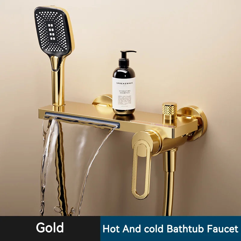 Bathtub Shower Faucet Handle Spout Mixer Tap Hand