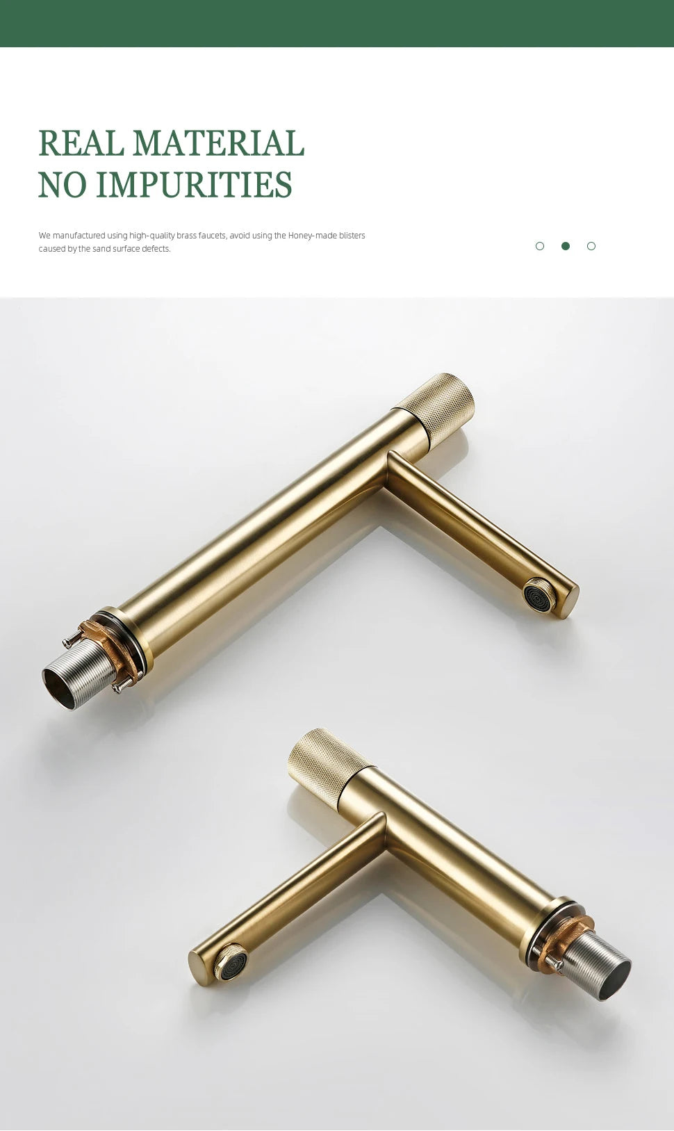 Knurled Faucet Brushed Gold Basin Faucet Bathroom Taps
