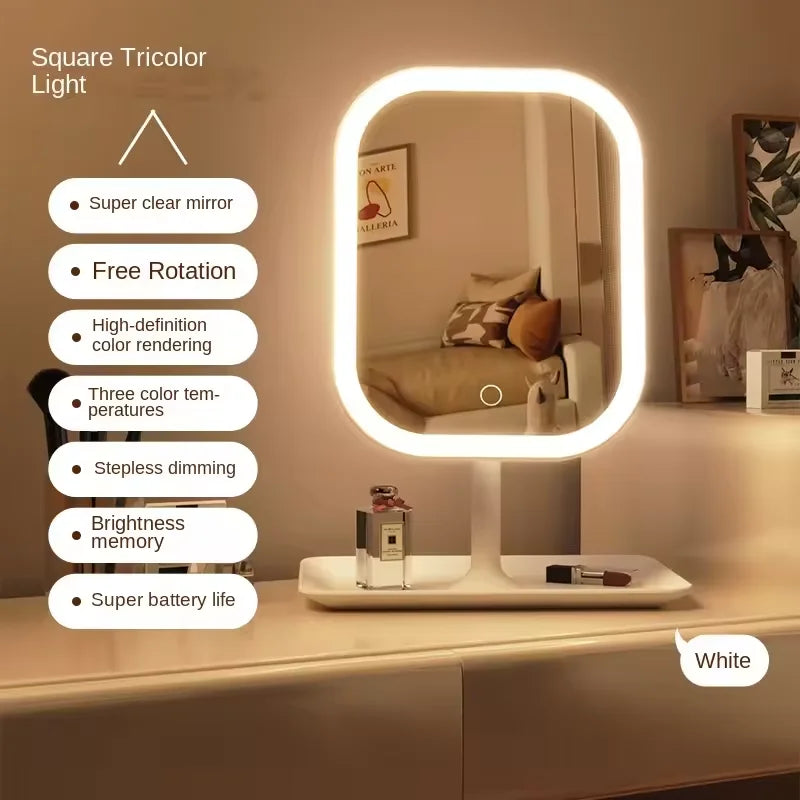 Desktop Vanity Mirror Led Makeup Mirror Colors Light