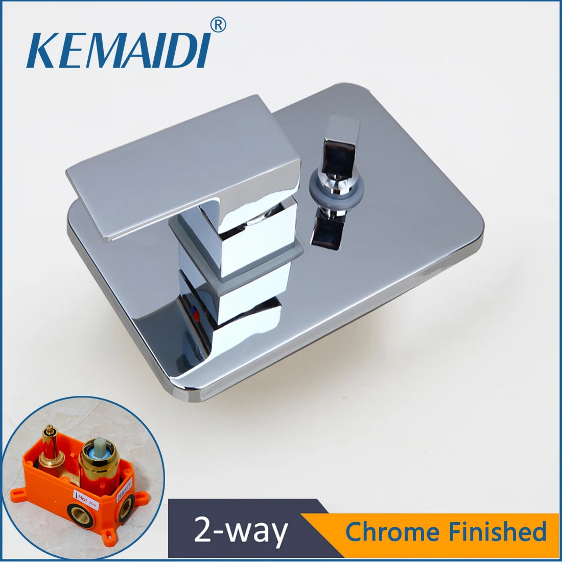 Kemaid Matte Black Rainfall Shower Faucet Systerm W/