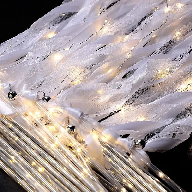 Wedding Ribbon Fairy Wand Light Up Magic Wand