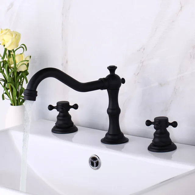 Kemaidi Antique Brass Bathroom Faucets Inch Brass Widespread