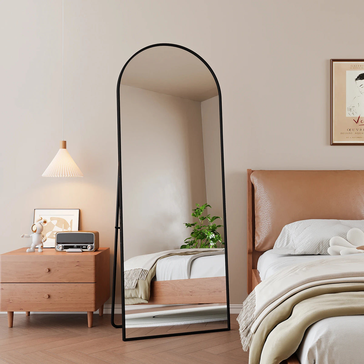 Full Length Mirror Standing Mirror Black Frame Large