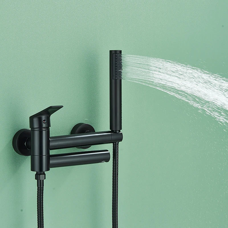 Bathtub Faucet Brass Wall Mounted Bathroom Shower Mixer