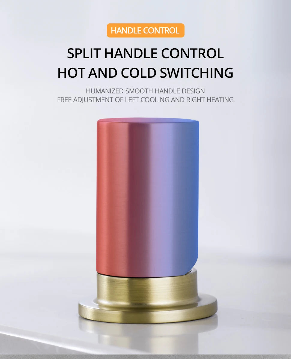 Brushed Gold Faucet Invisible Pull Out Spray Mixer