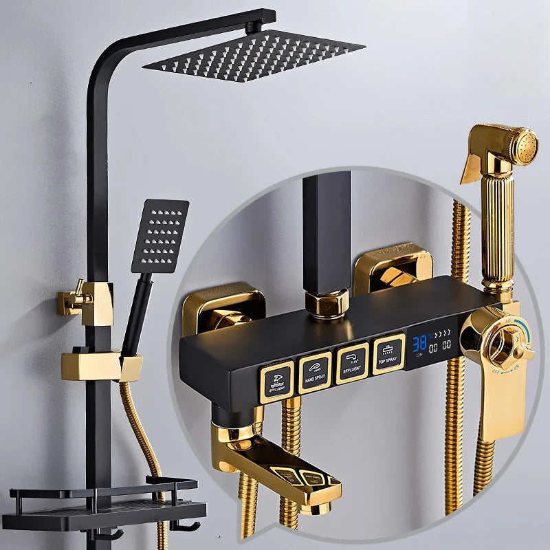 Chrome Digital Bathroom Shower System 10 Inch Stainless