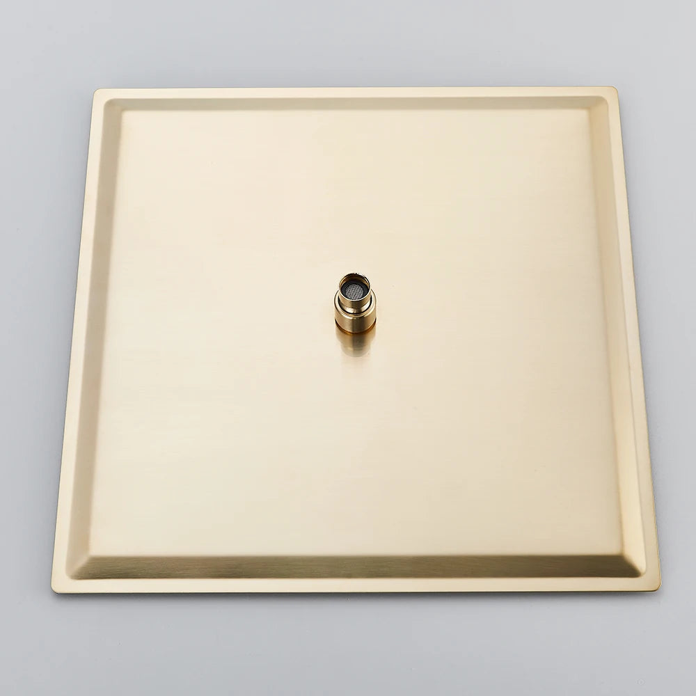 Brushed Gold Bathroom Shower Faucet 2/3 Way Rainfall