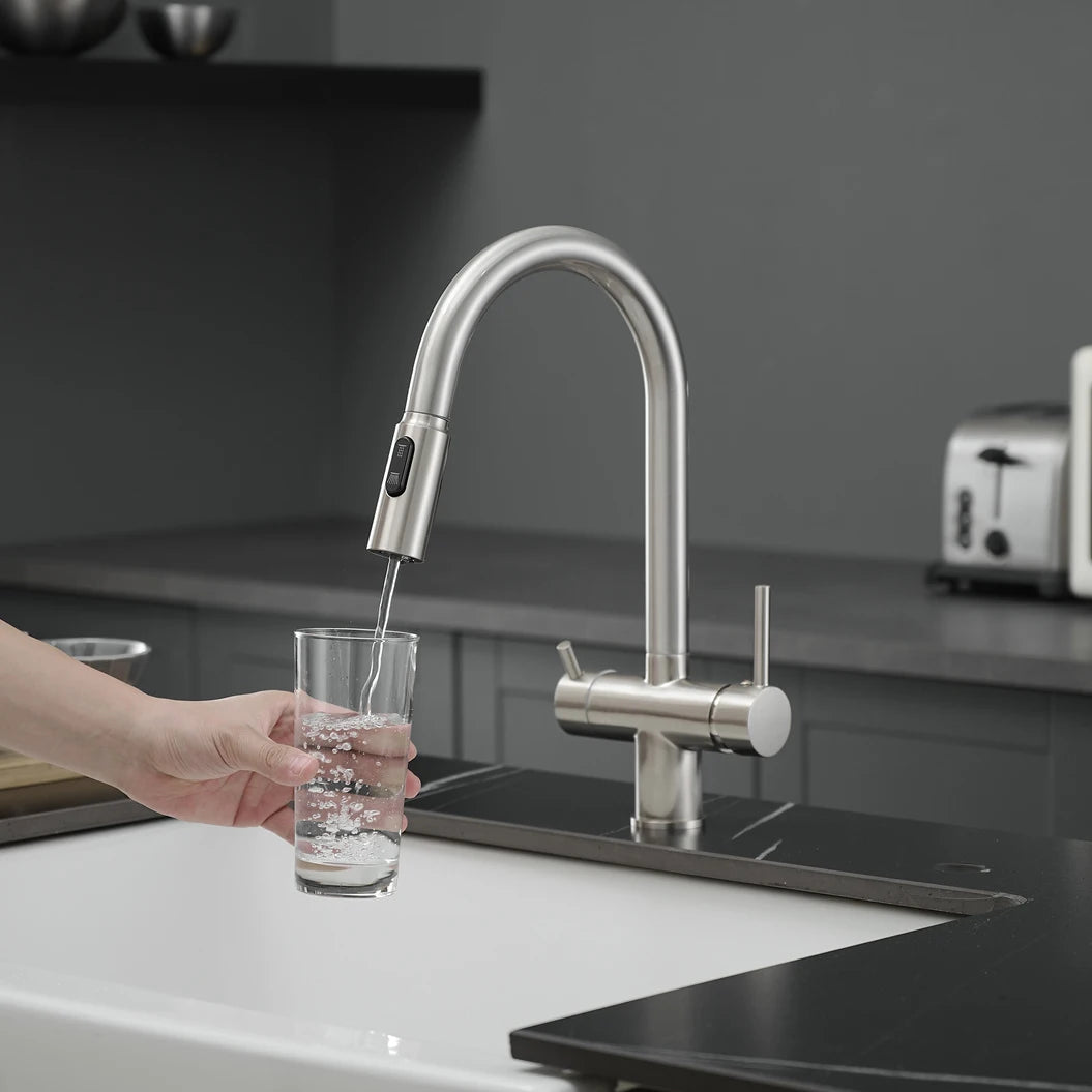 Pure Water Pull Out Filter Sink Faucet Pull