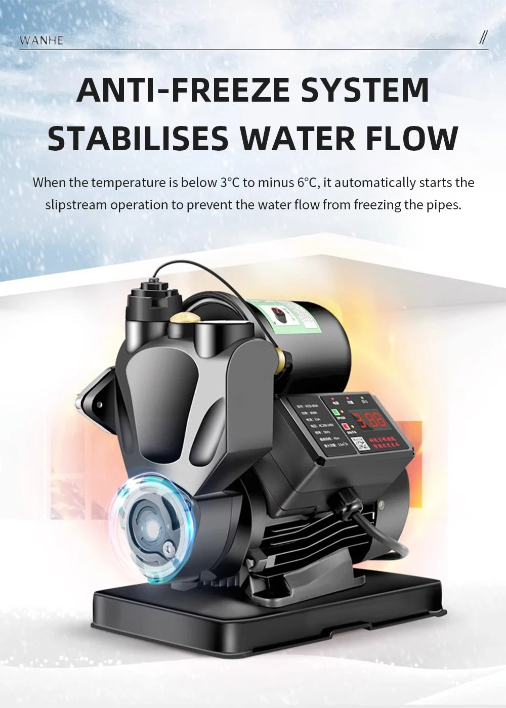 220v Digital Display Booster Pump Automatic Tap Water
