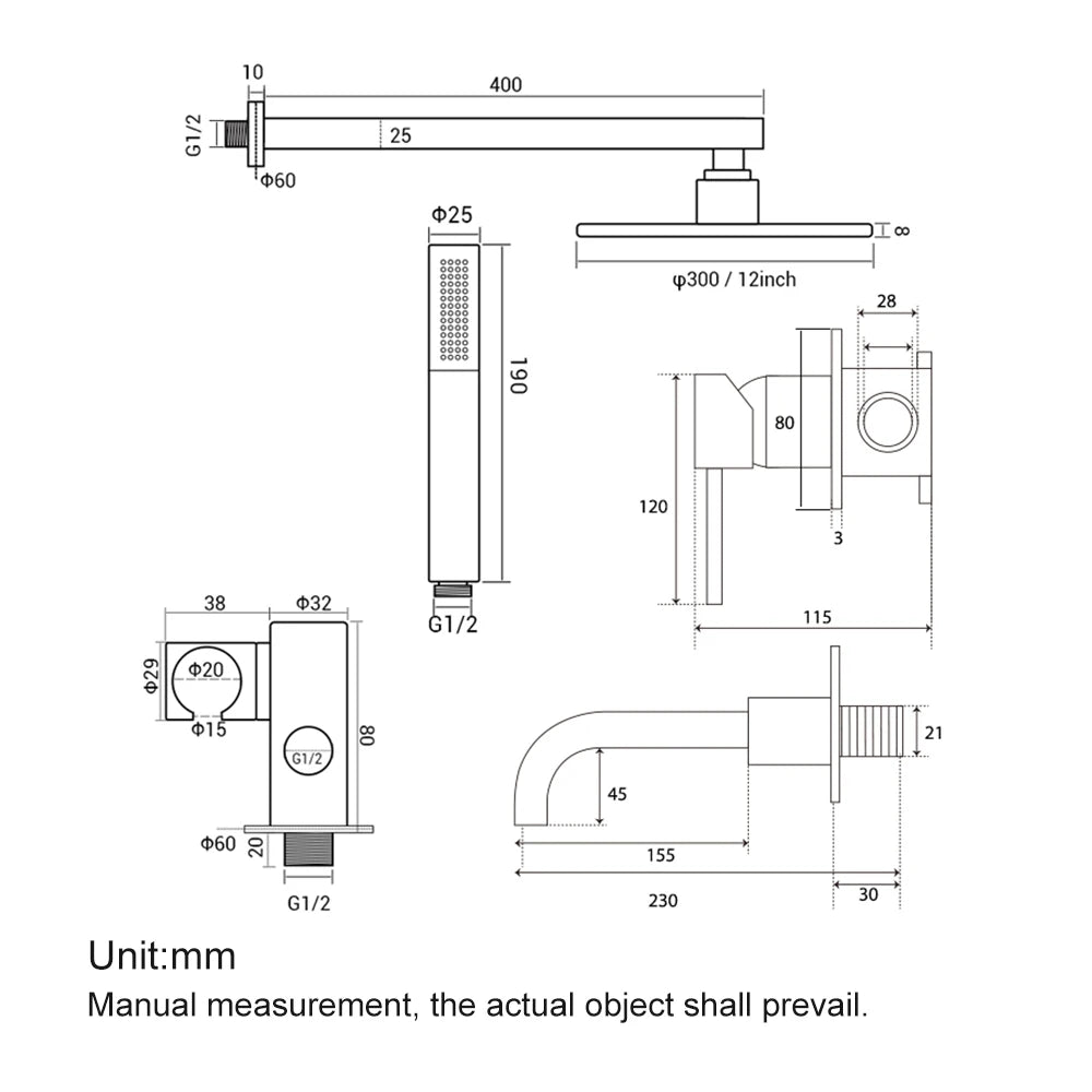 Shower Faucet Shower System Bathtub Faucet Bath Mixer