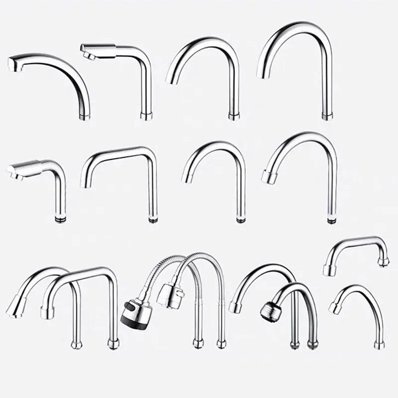 1pc Stainless Steel Sink Faucet Pipe Connection Saving