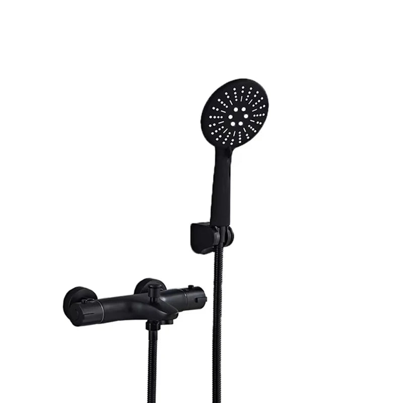 Chrome Thermostatic Shower Mixer Valve Wall Mounted Dual