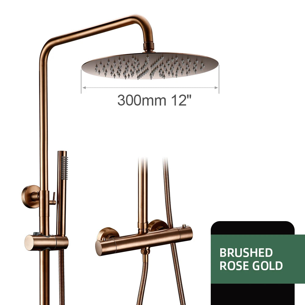 Shower System Thermostatic Shower Faucet Thermostat Bathroom