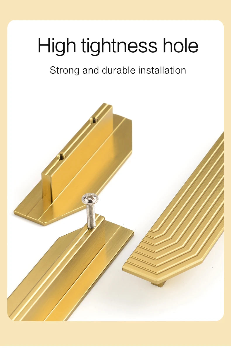 Brushed Brass Gold Drawer Small Handle Half Moon