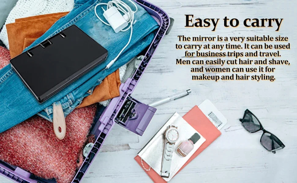 Way Mirror Hair Cutting Led Light 360 Barber