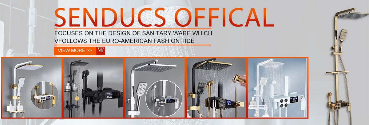 Brushed Gold Bathroom Shower Quality Brass Cold Bathroom
