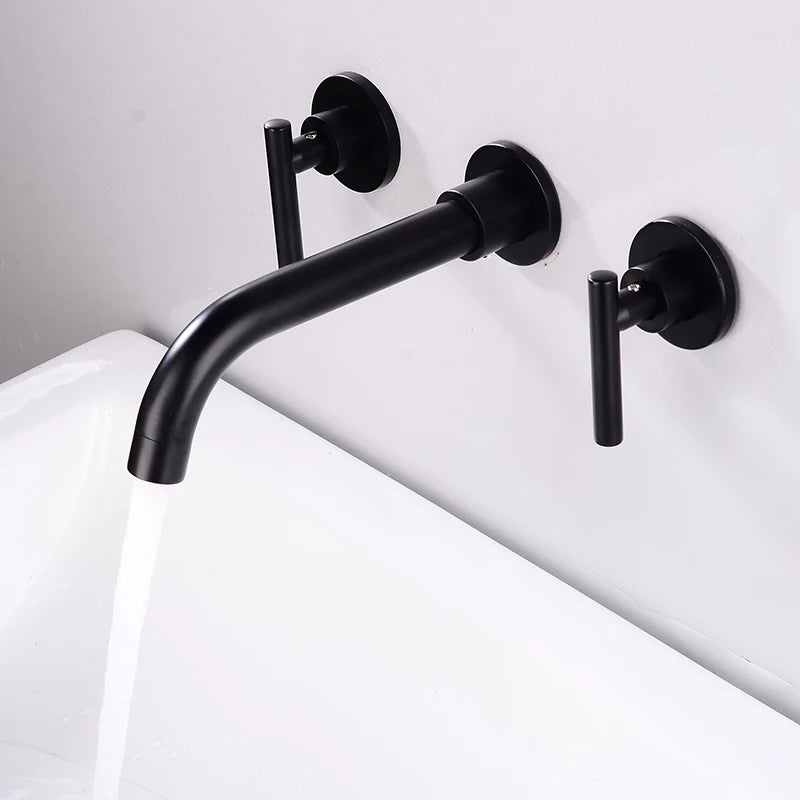 Bakala Brass Matte Black Bathroom Sink Faucet Tap