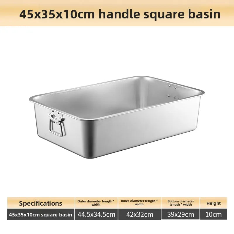 Stainless Steel 304 Deepened Square Basin Rectangular Box