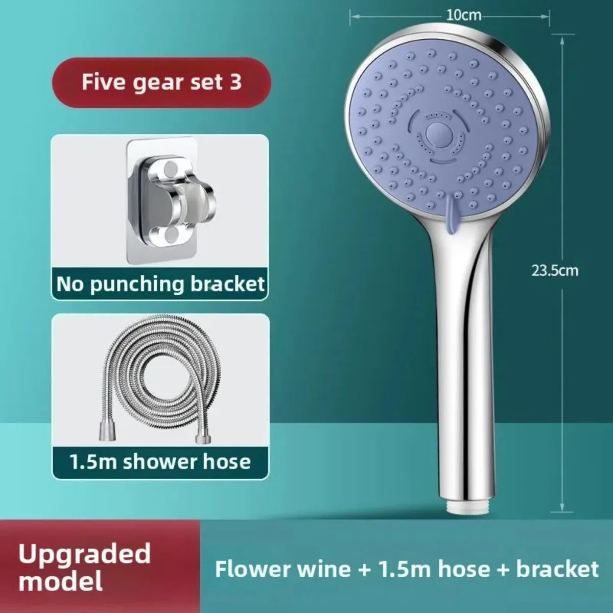 Modes Rain Shower Head High Pressure Hand Held