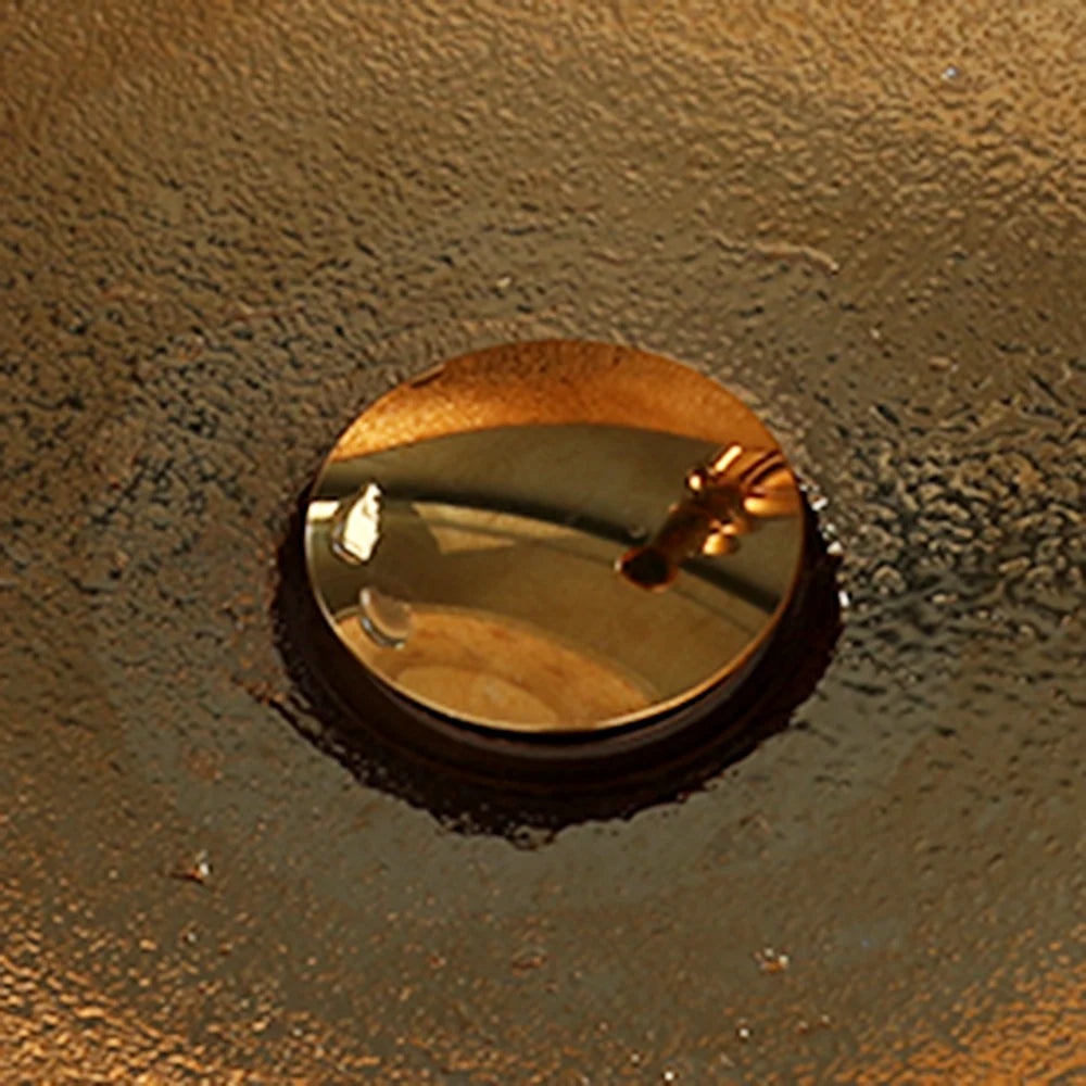 Kemaidi Bathroom Vessel Sink Luxury Shiny Gold Ceramic