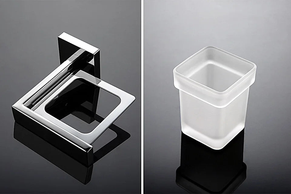 Stainless Steel Bathroom Hardware Mirror Chrome Polished Towel