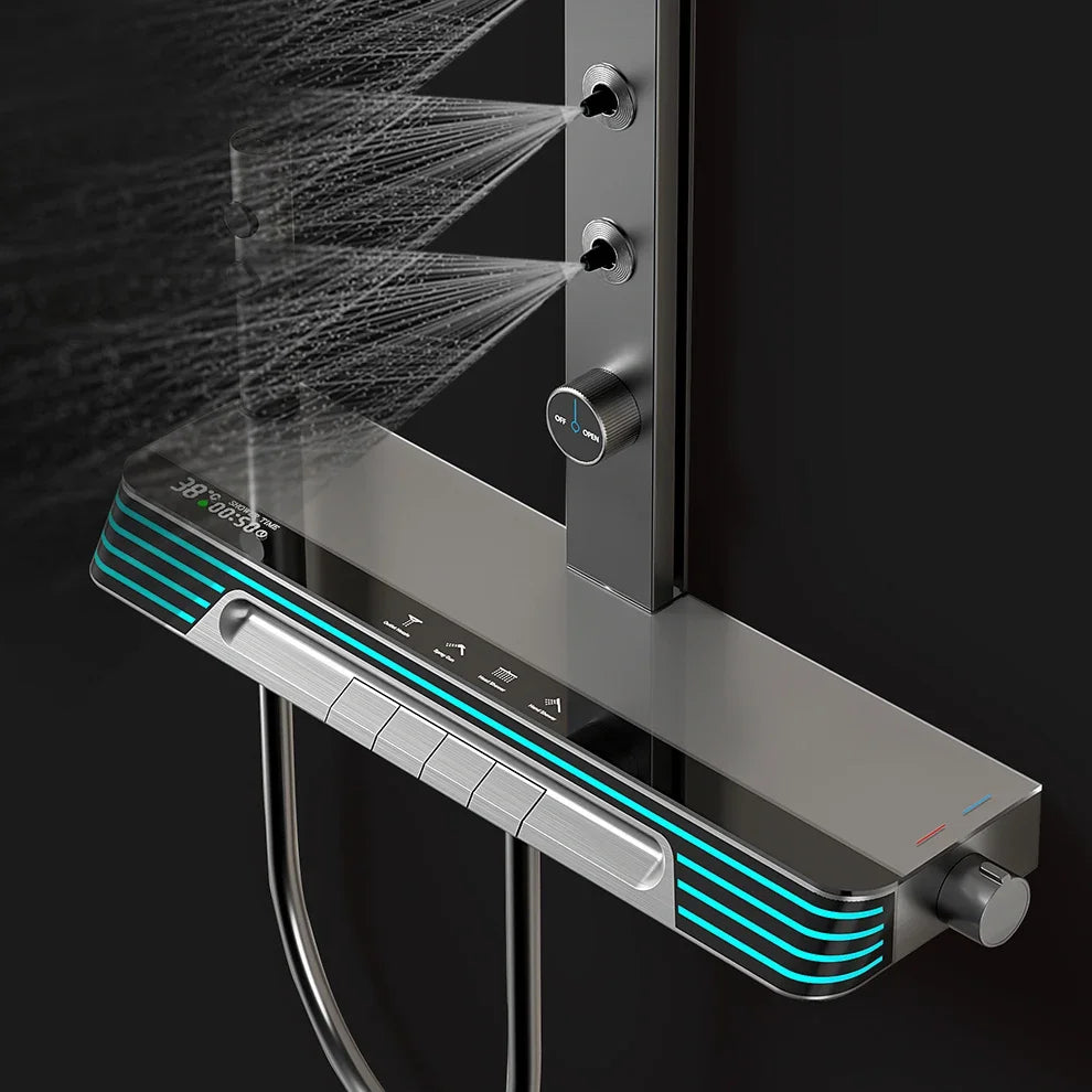 Back Spray Piano Digital Bathrooom Shower System Cold