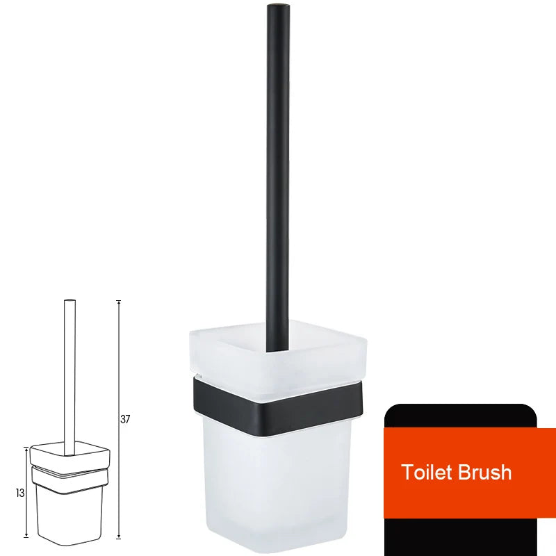 Matte Black Hook Towel Rack 304 Stainless Steel