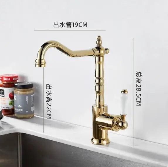 French Vintage Faucet Brass European Classical Silver Faucet
