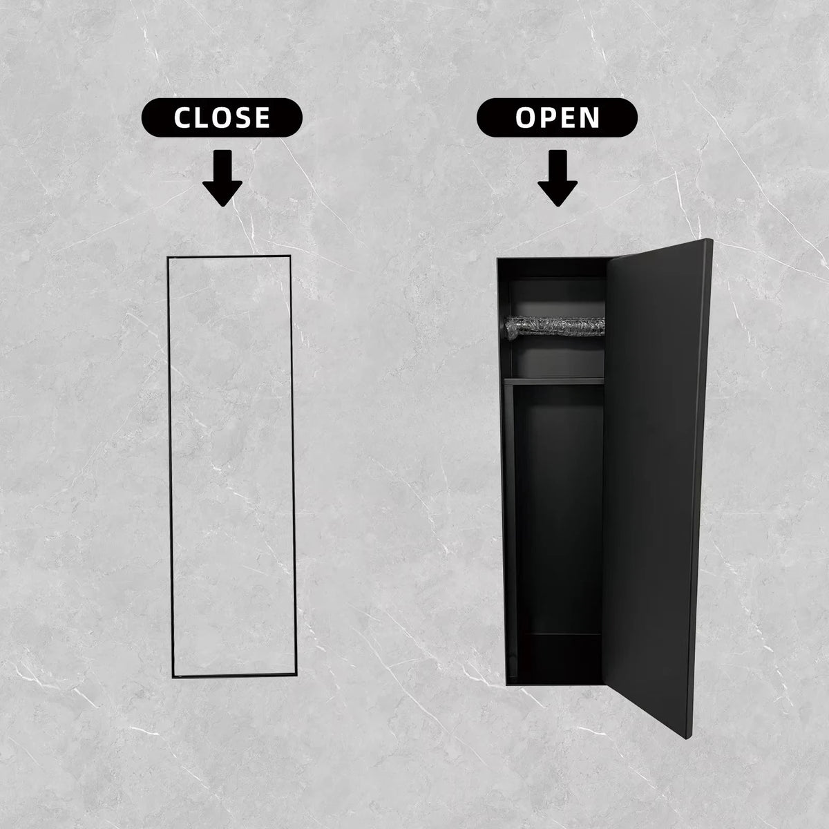 304 Stainless Steel Embedded Bathroom Niche Hidden Toilet