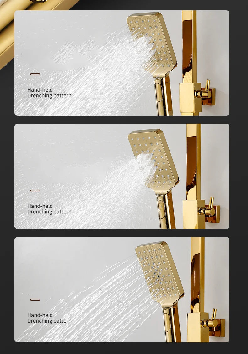 12 Inch Rainfall Shower System Bathroom Luxury Thermostatic