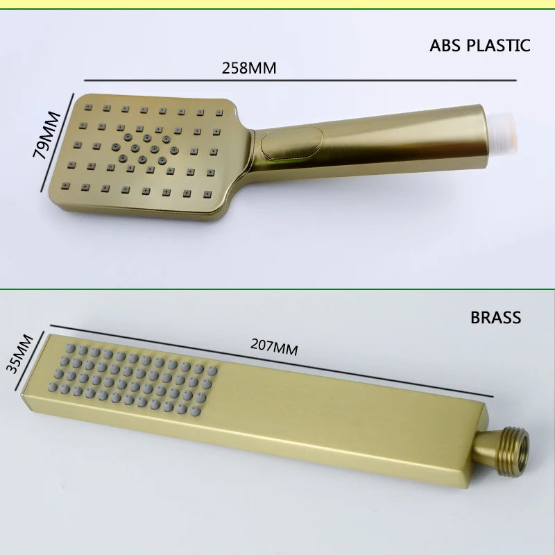 Slide Bar Hand Shower Brushed Matt Gold Functions