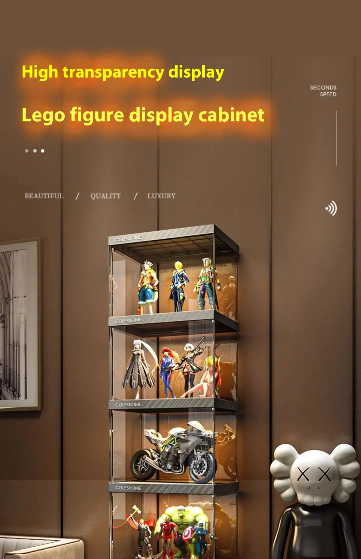 Vanity Luxury Living Room Cabinets Corner Display Storage