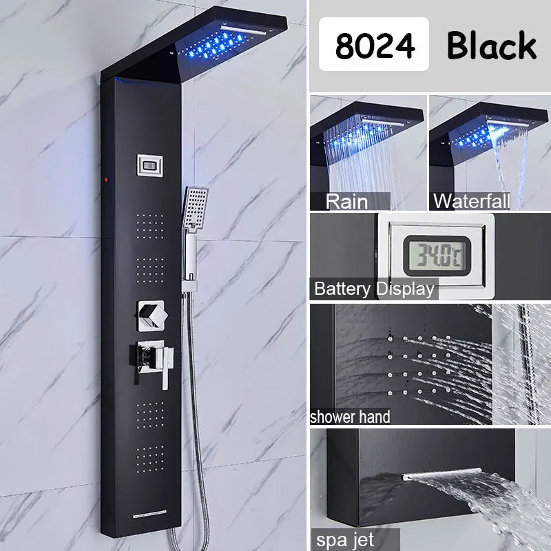 Ulgksd Bathroom Shower Panel Led Light Bathroom Faucet
