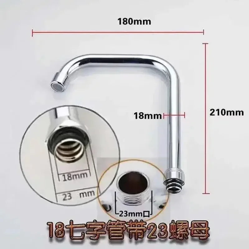 1pc Stainless Steel Sink Faucet Pipe Connection Saving