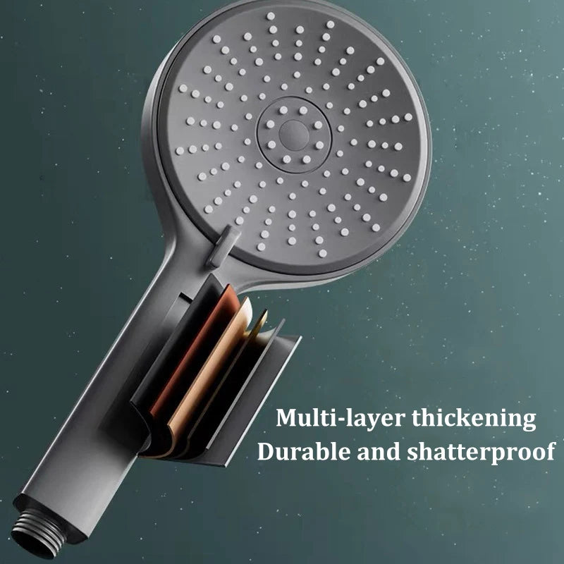 Pressurized 5-Speed Large Panel Powerful Water Shower Head