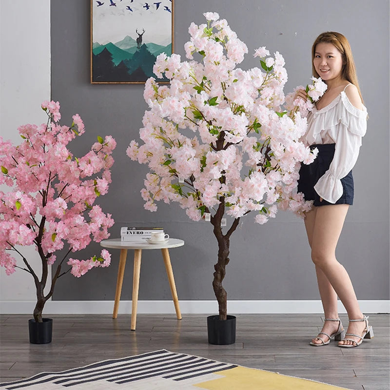 Decoration Artificial Cherry Tree Bonsai Wedding Indoor Living