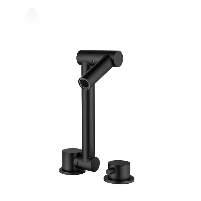 Black 304 Stainless Steel Sink Faucet Concealed Folding