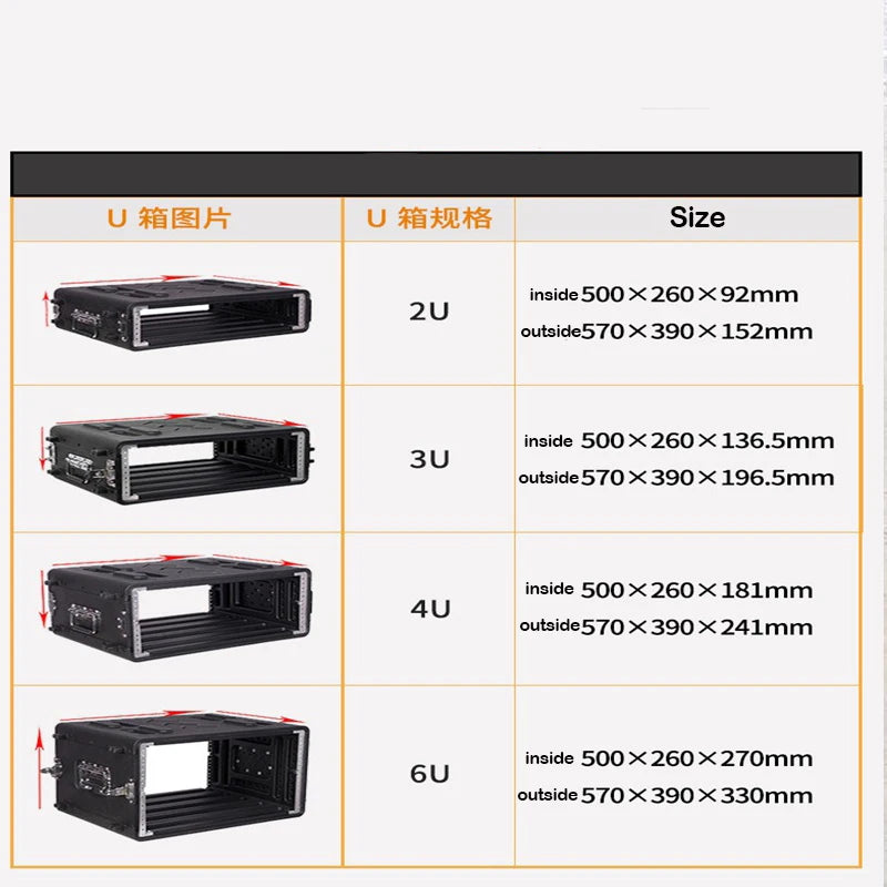 Pe Flight Case Inch Power Wireless Microphone Rack