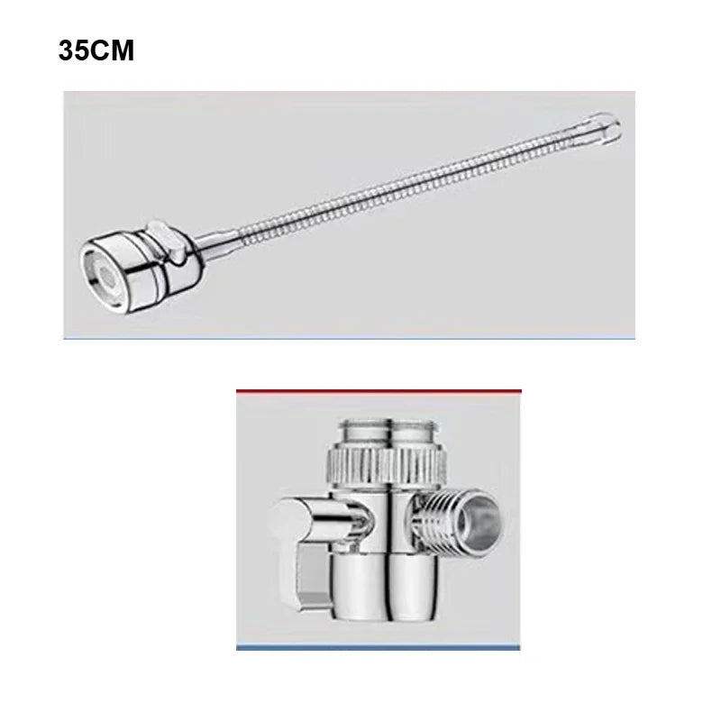 3-Speed External Shower Head Bathroom Sink Faucet Hair
