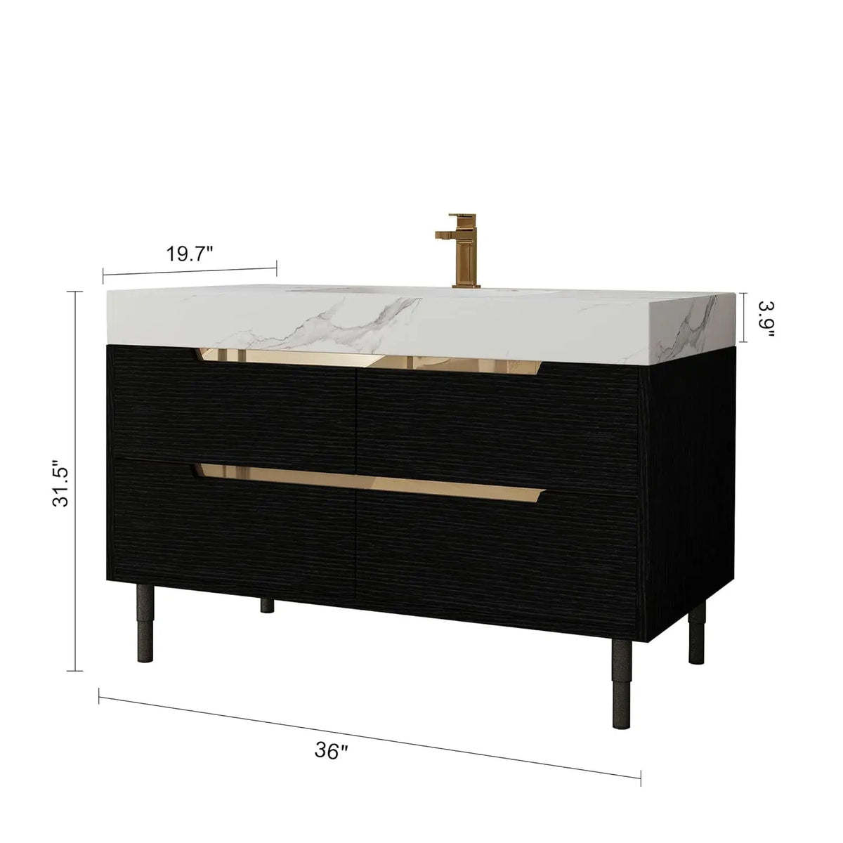 36 Modern Bathroom Vanity Ceramic Sink Sintered Stone