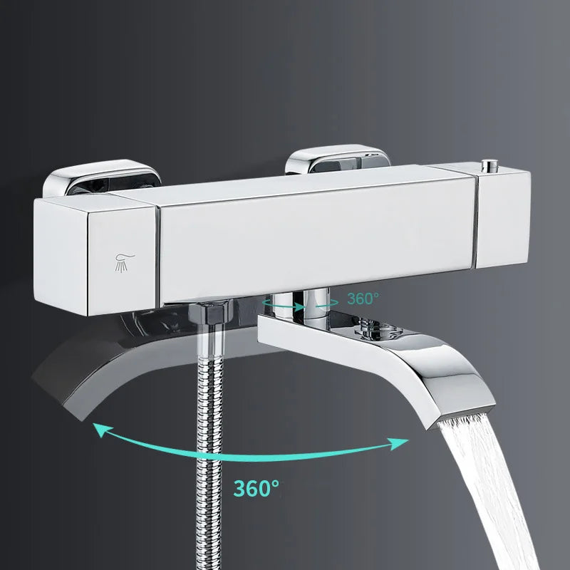 Thermostatic Faucet Bathtub Shower Faucet Wall Mounted