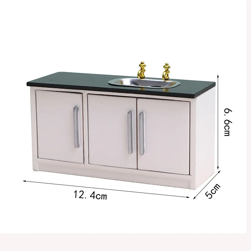 1/12 Scale Mini Dollhouse Furniture Miniature Bathroom Sink