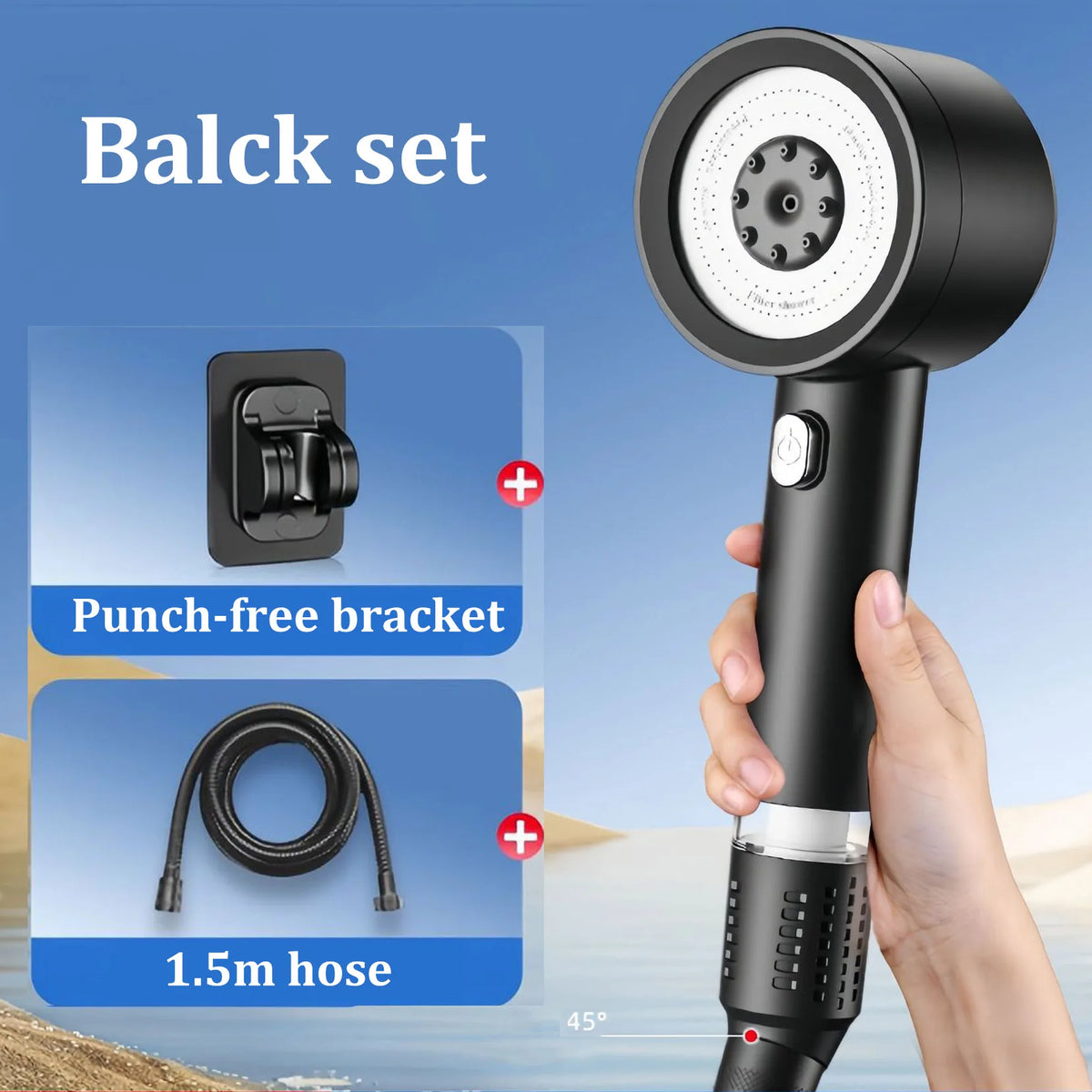 Modes High Quality Pressurized Shower Head Filter Water