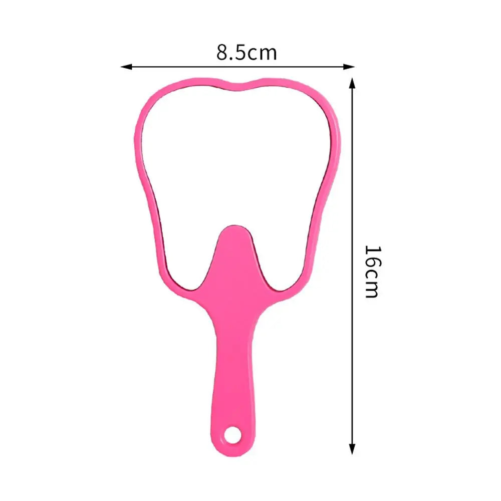 Pvc Hand Mirror Handle Cute Tooth Shape Mirrors