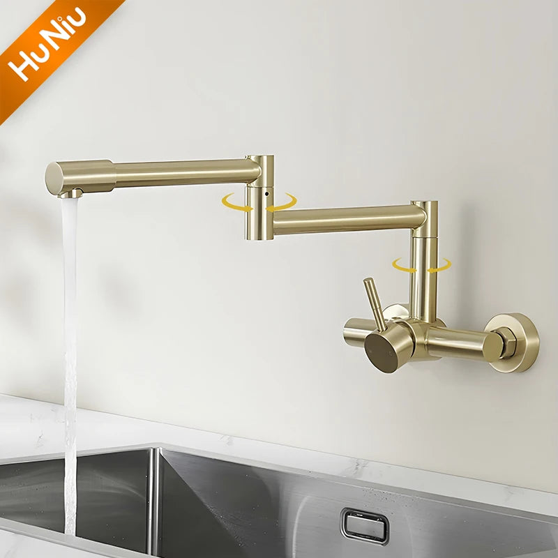 Huniu Folding Faucet Stainless Steel 304 Foldable Faucet