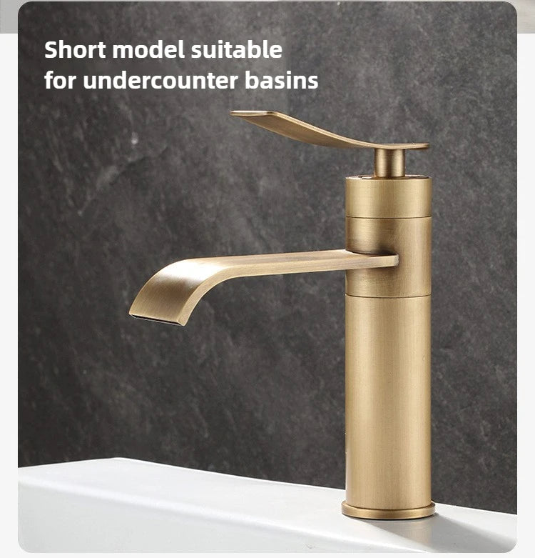 Bathroom Faucets Stainless Steel 304 Brushed Gold Basin