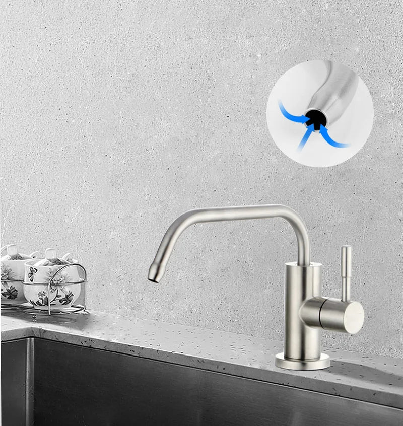 Sink Faucet Direct Drinking Tap Cold Stainless Steel