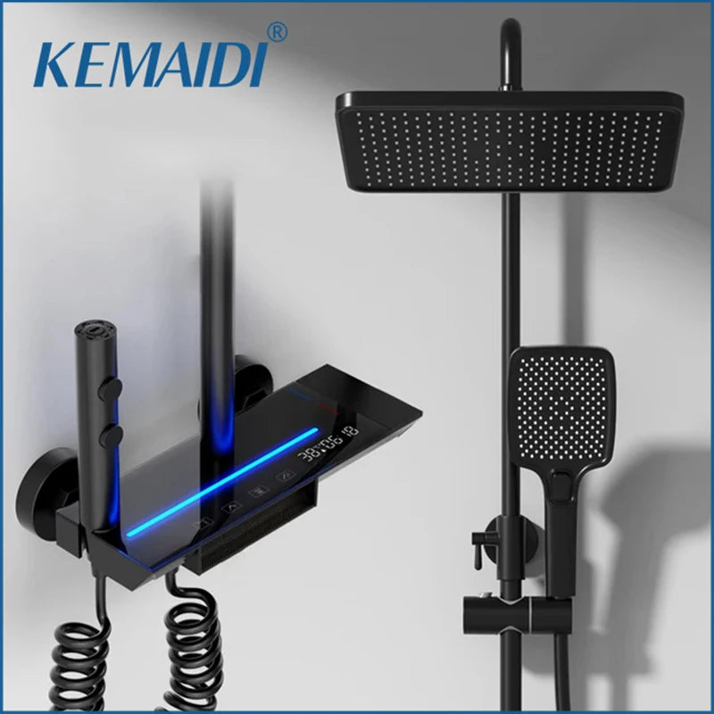 Kemaidi Brass Bathroom Faucet Ways Shower Faucet Digital